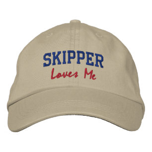 Skipper-Lieben Ich bestickte Name Hat / Cap Baseballkappe
