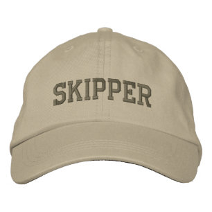 Skipper Name bestickte Baseballkappe / Hat