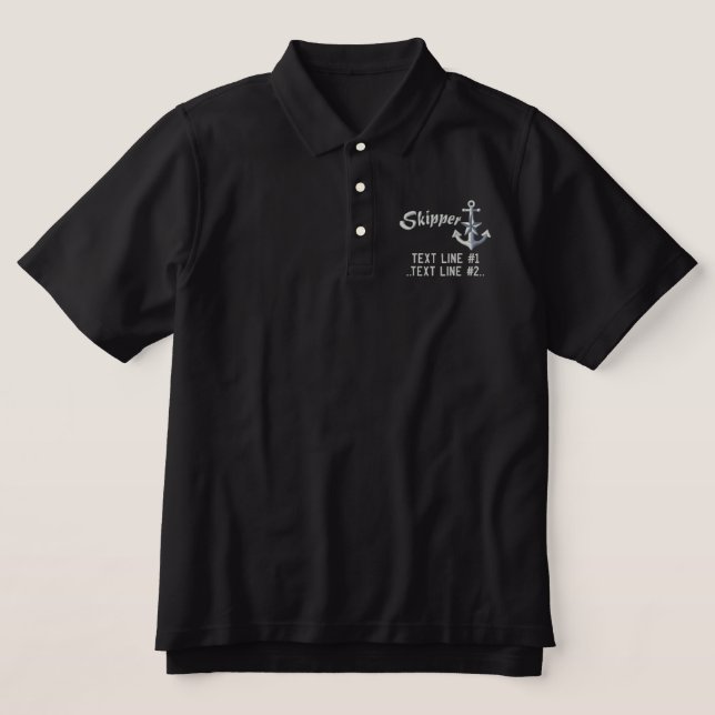 Skipper Nautical Silver Star Ankerstift für Ihren  (Design Vorderseite)