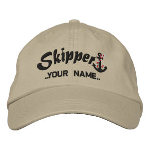 Skipper personalisiert den Anker Ihres Namensberei Bestickte Kappe