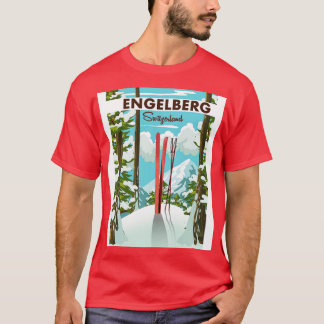 Skipposter Engelberg Schweiz T-Shirt