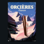 Skipposter ORCIÈRES france Poster<br><div class="desc">ORCIÈRES france Ski Poster in einem wunderschönen Vintagen oder Retro-Stil.</div>