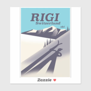 Skipposter Rigi Schweiz Aufkleber