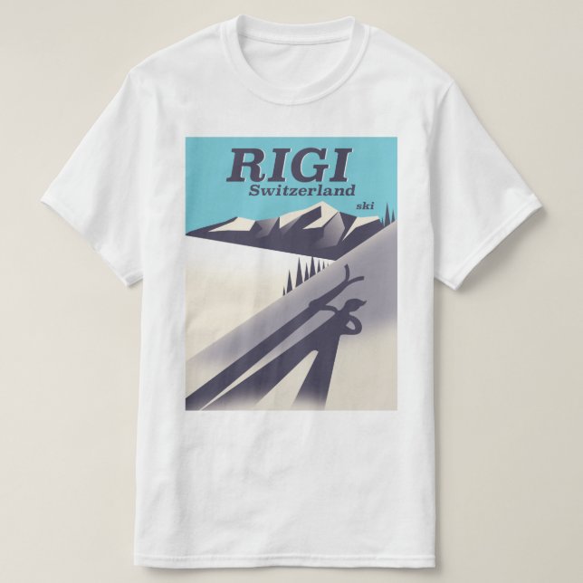Skipposter Rigi Schweiz T-Shirt (Design vorne)