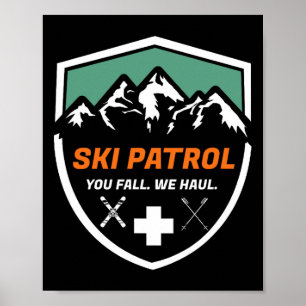 Skiraum du Fall Wir Haul Skier Assistenz Skipass Poster