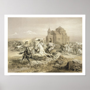 Skirmish of Persians and Kurds in Armenia, plate 1 Poster