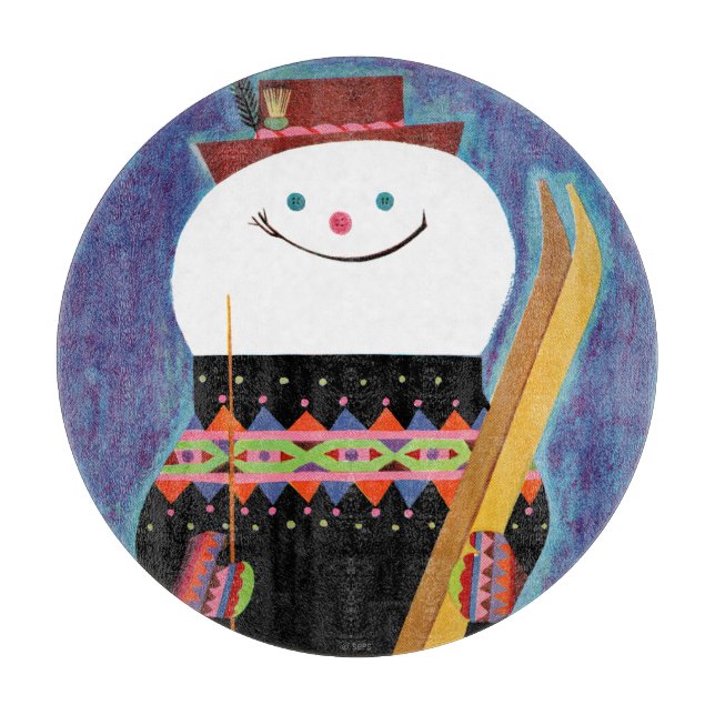 Skis für Snowman Schneidebrett (Vorderseite)