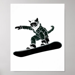 Skischneebrille lustiges Skifahren Schneebrettfahr Poster