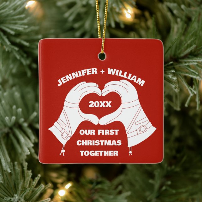 Skischuhe Handgelenkform Personalisiert Keramikornament (Baum)