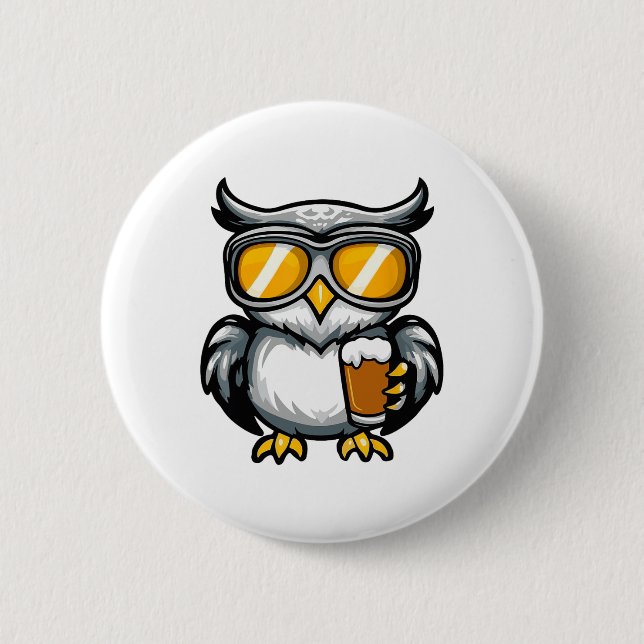 Skischuhwanne mit Bier-Apres-Comic Button (Vorderseite)
