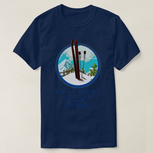 Skischule Aviemore T-Shirt (Design vorne)
