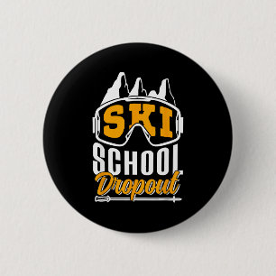 Skischule Brecher Skischule Absage Skifahrer Button