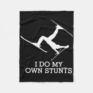 Skishirt - Ich mache meine eigenen Stunts - Lustig Fleecedecke