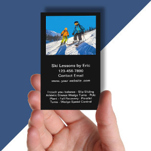 Skishulehrer Visitenkarte
