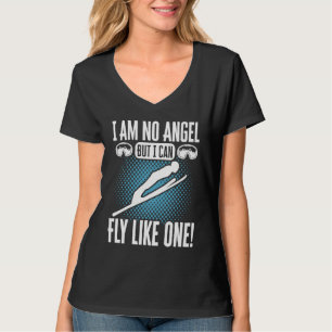Skispringen Rise Shine Es ist Pulverzeit Skispring T-Shirt