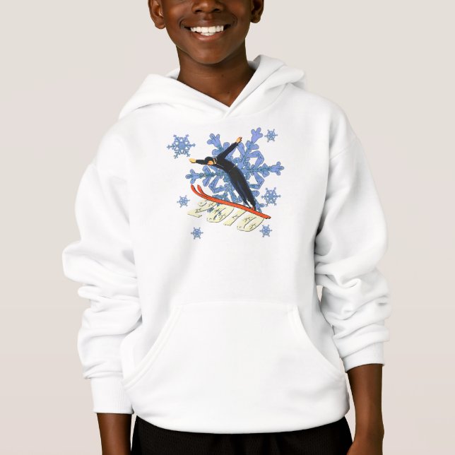 Skispringen Skispringerwinter-Spielgeschenke Hoodie (Vorderseite)
