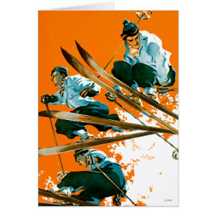 Skispringer durch Ski-Schweißung