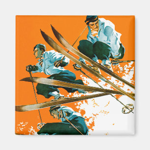 Skispringer durch Ski-Schweißung Magnet