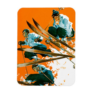 Skispringer durch Ski-Schweißung Magnet