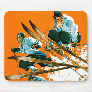 Skispringer durch Ski-Schweißung Mousepad