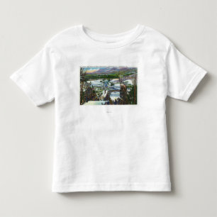 Skispringer entfernt sich vom olympischen kleinkind t-shirt