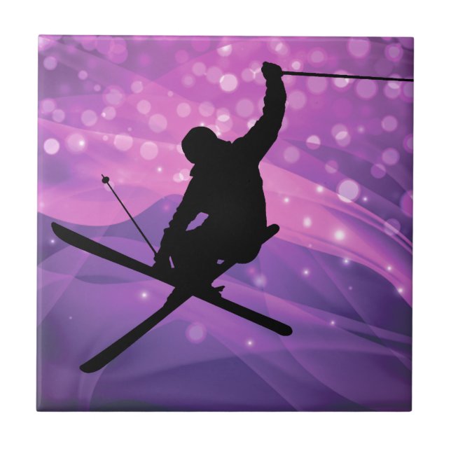 Skisprung Fliese (Vorderseite)