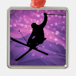 Skisprung Ornament Aus Metall