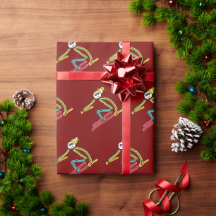 Skistockmann Geschenkpapier