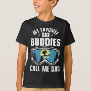 Skivater Geschenk Meine Lieblings Skikumpels nenne T-Shirt