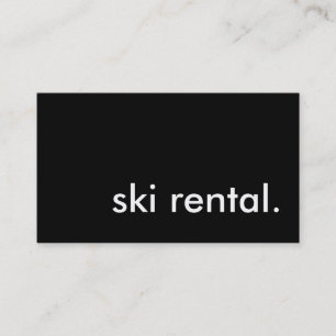 Skiverleih. Visitenkarte