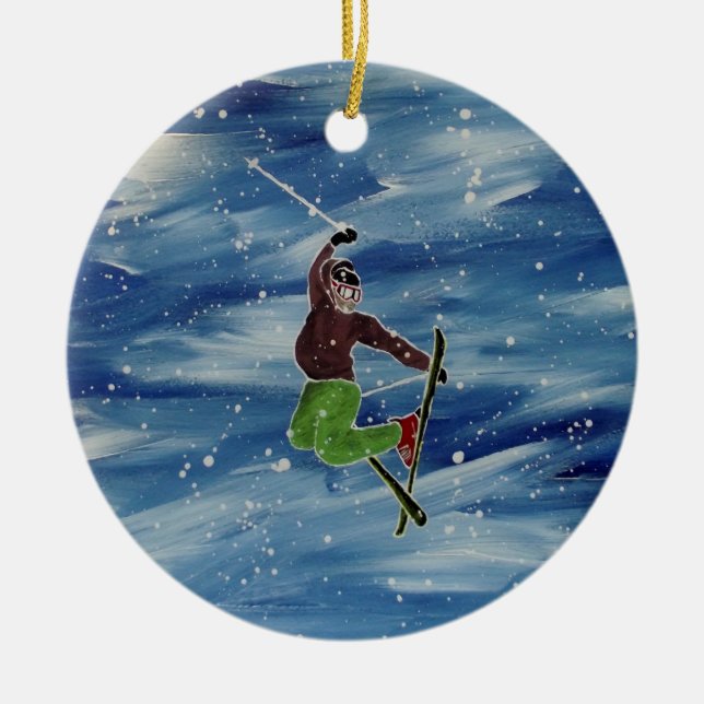 Skiverzierung Keramikornament (Vorne)