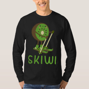 Skiwi Kiwi Ski Skier Früchte Früchte Winter Sports T-Shirt