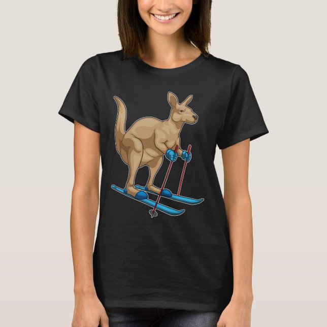 Skiwintersport Kangaroo T-Shirt (Vorderseite)