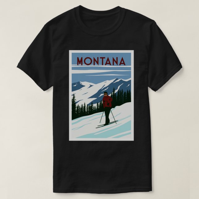 Skiziel Montana T-Shirt (Design vorne)