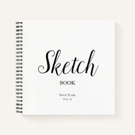 Skizze Buch mit Ihrem Namen Personalisiertes Noteb