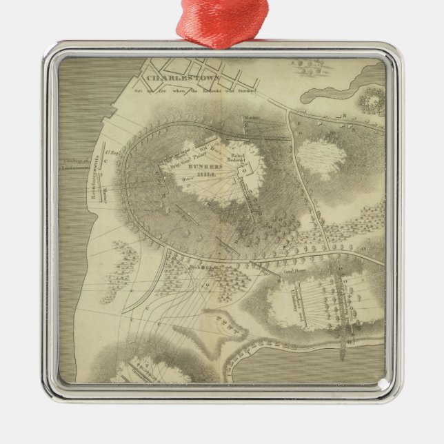 Skizze Charlestown Silbernes Ornament (Vorne)