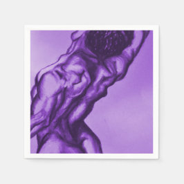 Skizze der alten Meister Figur Serviette