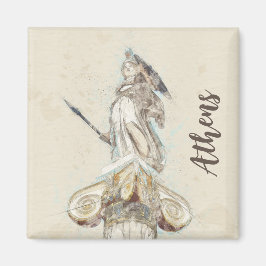 Skizze der Athena-Statue Magnet