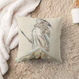 Skizze der Athena Statue Throw Kissen - Griechisch