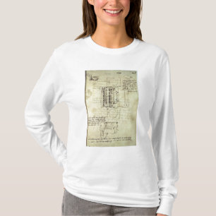 Skizze der Gießgrube für das Sforza Pferd T-Shirt