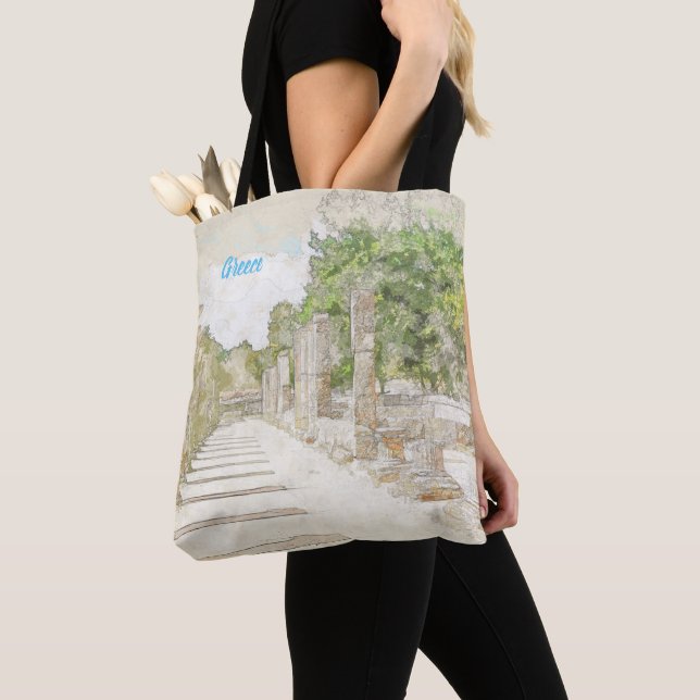 Skizze der Ruinen in der antiken Olympia, Elis, Gr Tasche (Von Nahem)