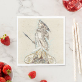 Skizze der Statue von Athena Napkins - Altgriechis Serviette