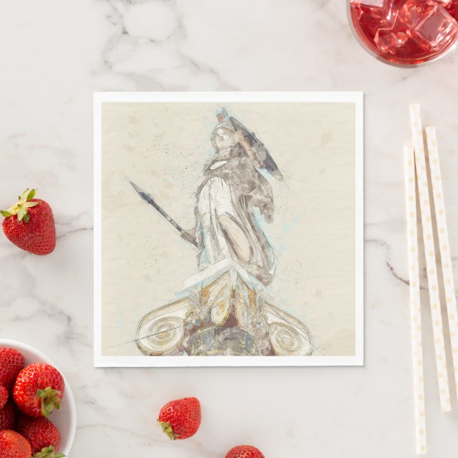 Skizze der Statue von Athena Napkins - Altgriechis Serviette (Beispiel)