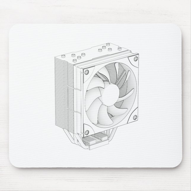Skizze des Computerprozessors cooler Mousepad (Vorne)
