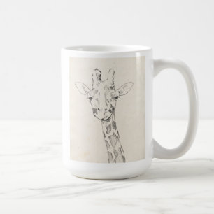 Skizze des Giraffen-Porträt-  Kaffeetasse