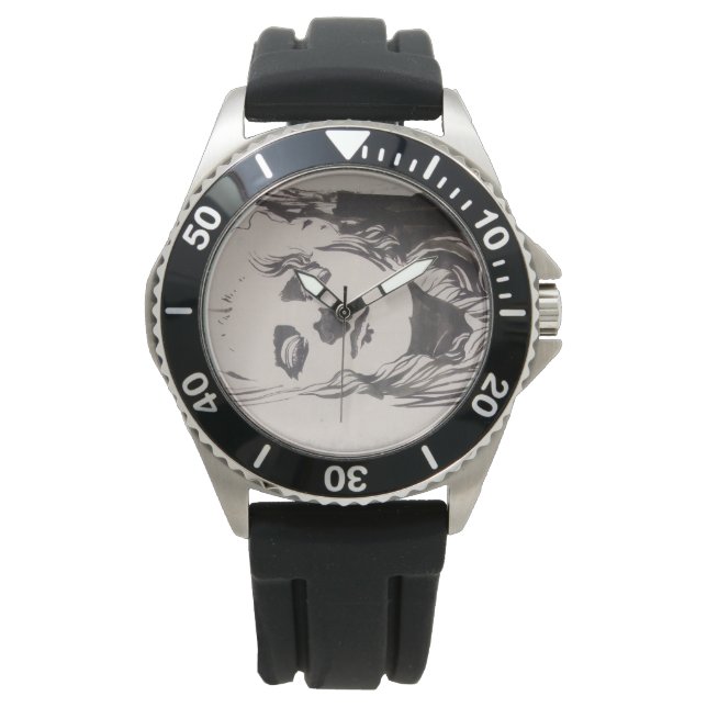 Skizze einer Frau aus "Ver Sacrum" (Moser) Armbanduhr (Vorderseite)