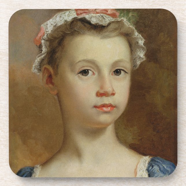 Skizze eines jungen Mädchens, c.1730-40 (Öl auf Untersetzer (Vorderseite)