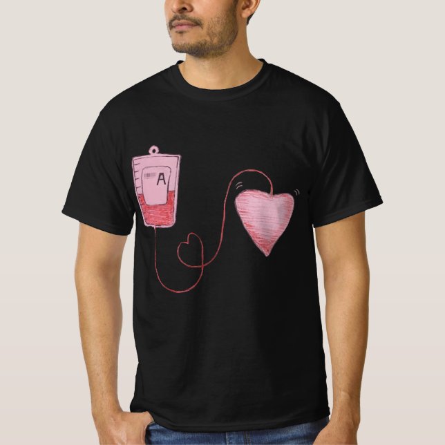 Skizze für das Blutbild T-Shirt (Vorderseite)