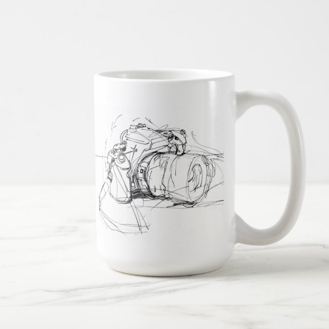 Skizze für elegante Fotos Kaffeetasse (Rechts)