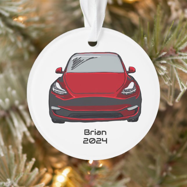 Skizze für Elektrofahrzeug SUV Rote Hand Ornament (Baum)